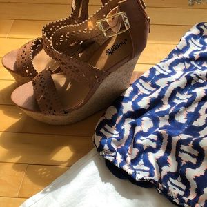 Charlotte Russe Shoes - NWOT Charolette Russe Size 7 Brown Wedges Charlotte Russe Shoes - NWOT Charolette Russe Size 7 Brown Wedges